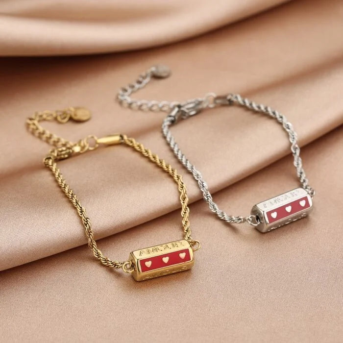 Amour bedel armband gedraaid goud