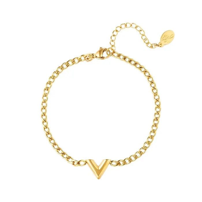 V armband goud