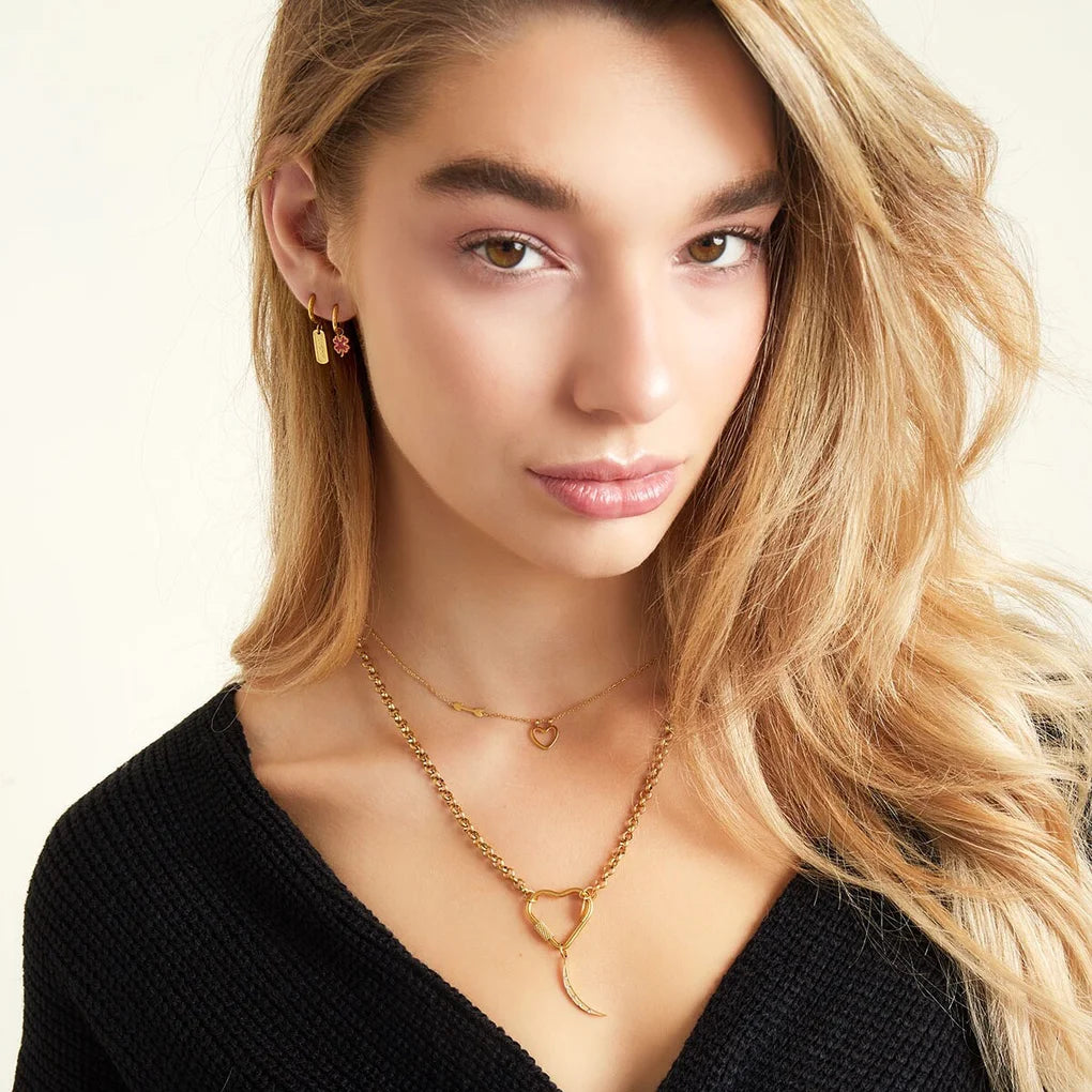 Ketting met hart sluiting zilver