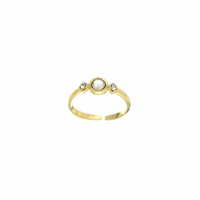 Ronde steentjes ring goud
