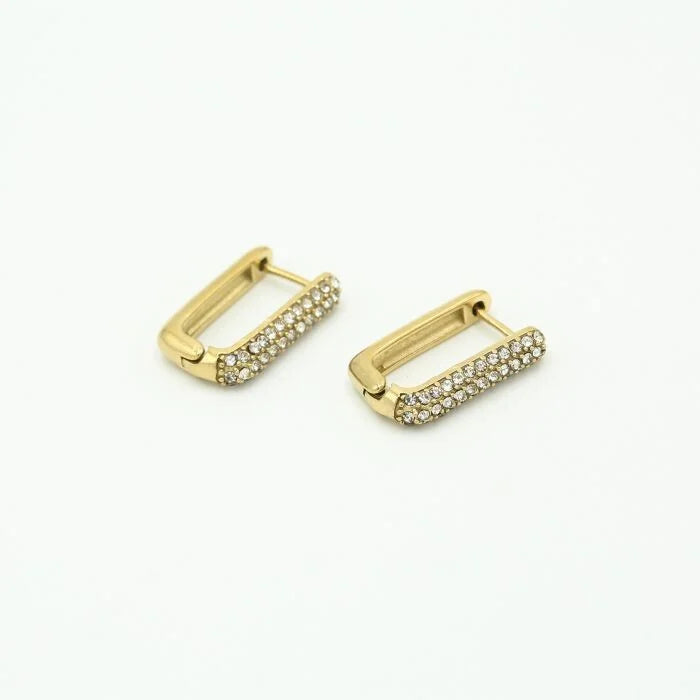 Shimmer spark oorbellen large goud