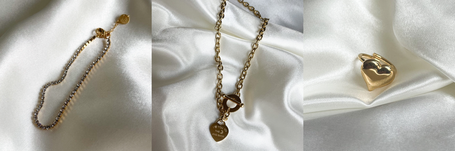 To the moon and back ketting goud