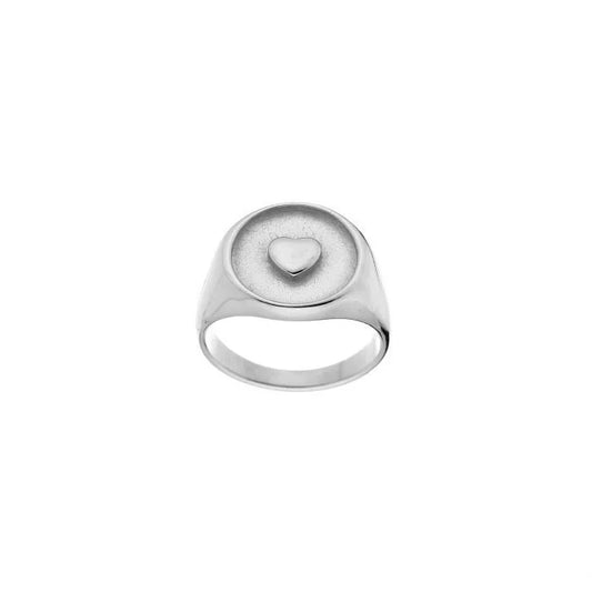 Big heart ring zilver