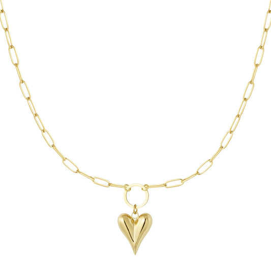 Favorite heart chain ketting goud