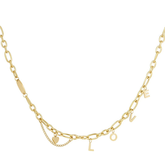 Chunky love ketting goud