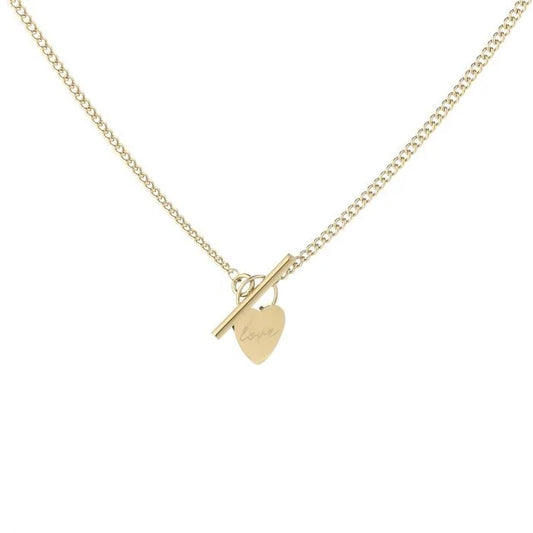 Love slot ketting goud