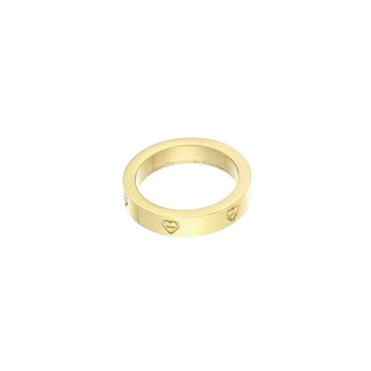 Ring met hartjes motief goud