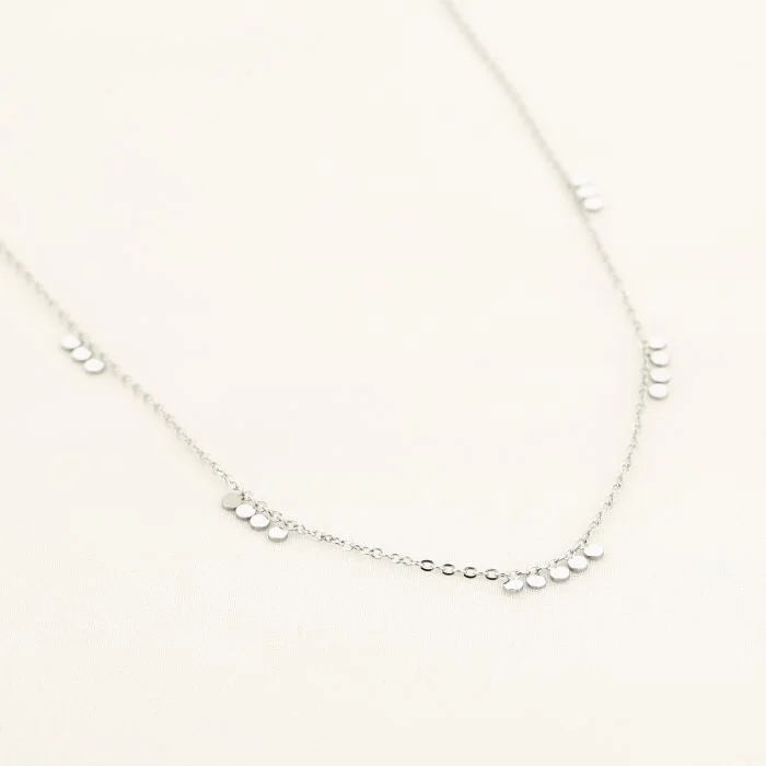 Small coins ketting zilver