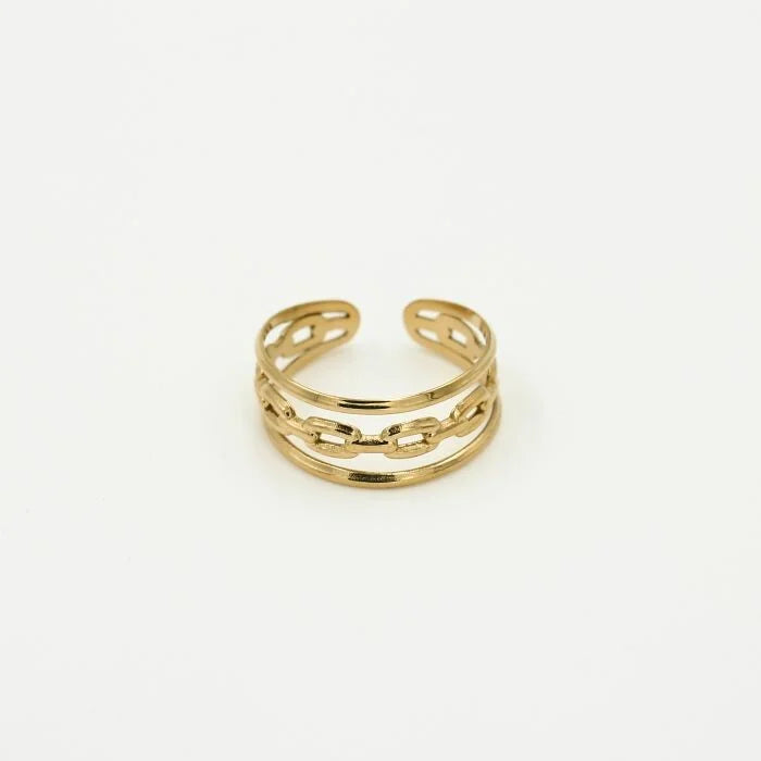 Triple ring goud