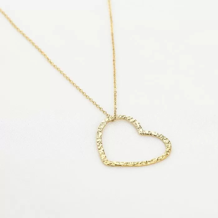 Ketting vallend hart goud